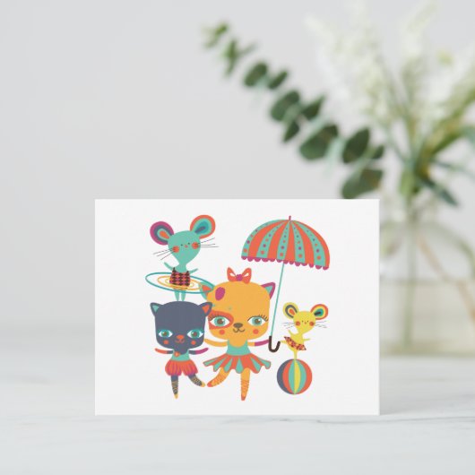 Circus Cuties Briefkaart (Staand voorkant)