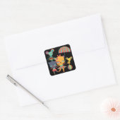 Circus Cuties Vierkante Sticker (Envelop)