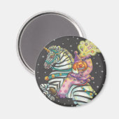 CIRCUS DE COUCHER, MAGNET UNICORN DE ZEBRA (Recto/Verso)