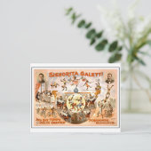  Circus, die apen presteert Briefkaart (Staand voorkant)