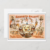  Circus, die apen presteert Briefkaart (Voorkant / Achterkant)