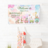 Circus Dieren Verjaardag Welkom Spandoek (Insitu)