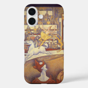 Circus door Georges Seurat, Vintage Pointillisme K iPhone 16 Hoesje
