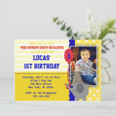 Circus Elephant Big Top Invitations d'anniversaire (Debout devant)