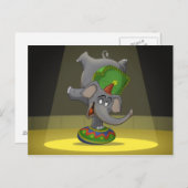 Circus Elephant Briefkaarten (Voorkant / Achterkant)