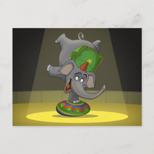 Circus Elephant Briefkaarten (Voorkant)