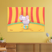 Circus Elephant Canvas Afdruk (Insitu (Woonkamer))