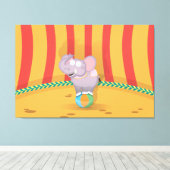 Circus Elephant Canvas Afdruk (Insitu (Houten vloer))