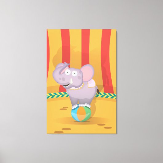 Circus Elephant Canvas Afdruk (Voorkant)