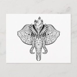 Circus Elephant Doodle Briefkaart
