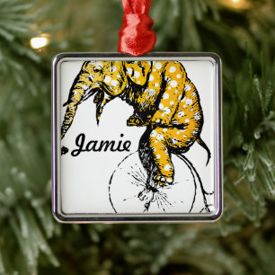 Circus Elephant Gifts Metalen Ornament