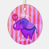 Circus Elephant Keramisch Ornament (Links)