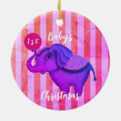 Circus Elephant Keramisch Ornament (Achterkant)