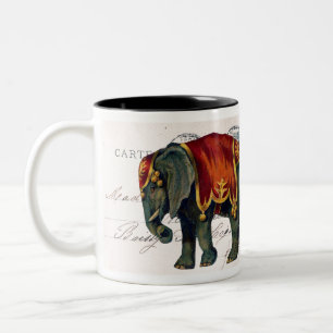  Circus Elephant Tweekleurige Koffiemok
