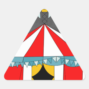 Circus Feest Geschenken Driehoek Sticker