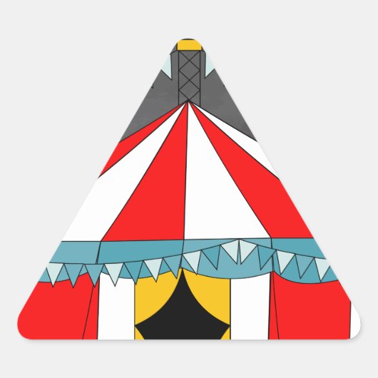 Circus Feest Geschenken Driehoek Sticker (Voorkant)