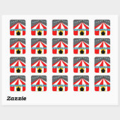 Circus Feest Geschenken Vierkante Sticker (Vel)