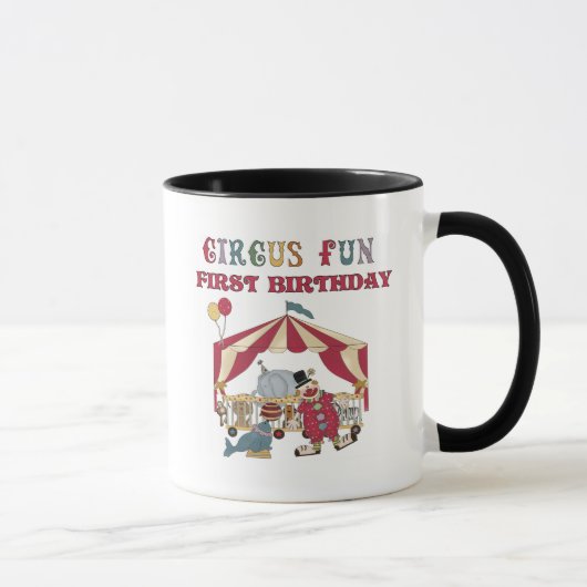 Circus First Birthday Tshirts en Gifts Mok (Rechts)