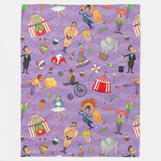 Circus Fleece Deken (Voorkant)