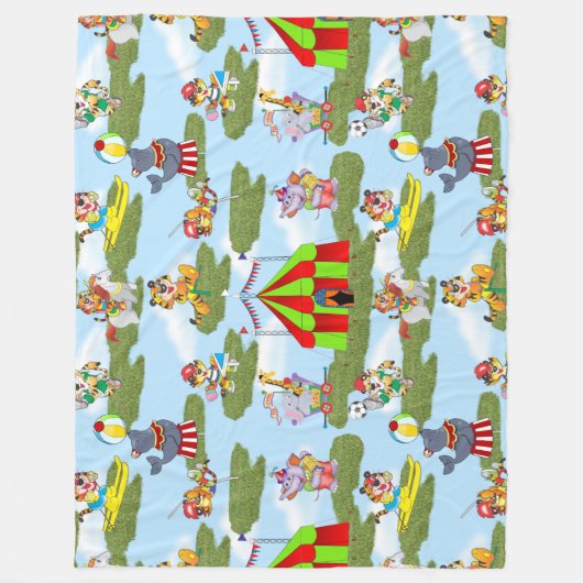 Circus Fleece Deken (Voorkant)