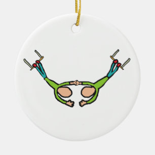 Circus Flying Trapeze Keramisch Ornament