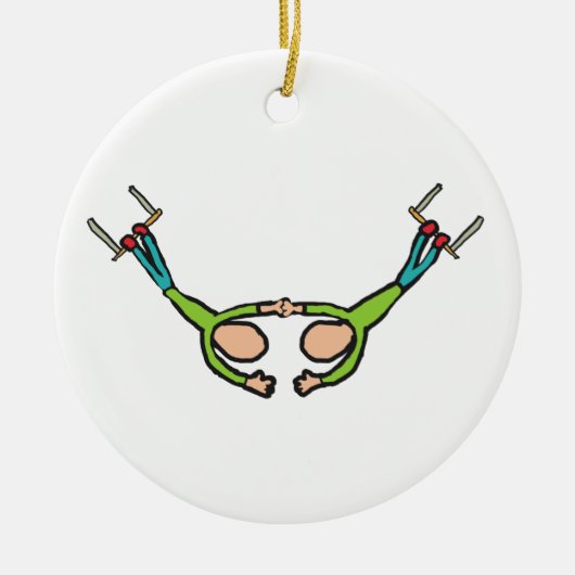 Circus Flying Trapeze Keramisch Ornament (Voorkant)