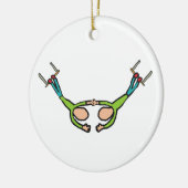 Circus Flying Trapeze Keramisch Ornament (Links)