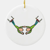 Circus Flying Trapeze Keramisch Ornament (Achterkant)