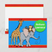 Circus FUN Animal Note Card Notitiekaartje (Voorkant / Achterkant)