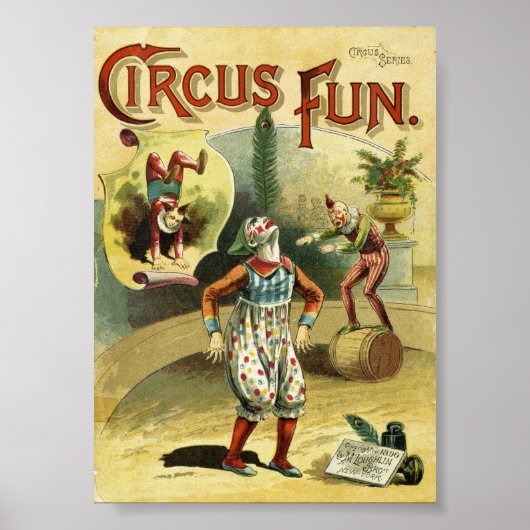 Circus Fun Clowns - Poster de cirque Vintage (Devant)