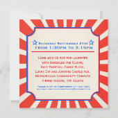 Circus fun fair 3e anniversaire invitation (Dos)