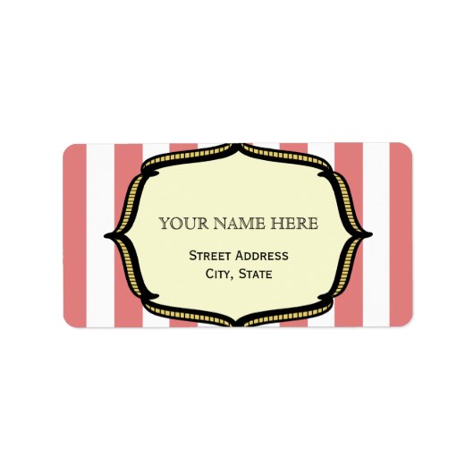 Circus geïnspireerd adreslabel Etiket (Voorkant)