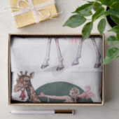 “Circus Giraffe Ruiter” door FX Leyendecker Tissuepapier (Geschenk)