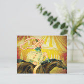  Circus Girl Acrobat op paarden Briefkaart (Staand voorkant)