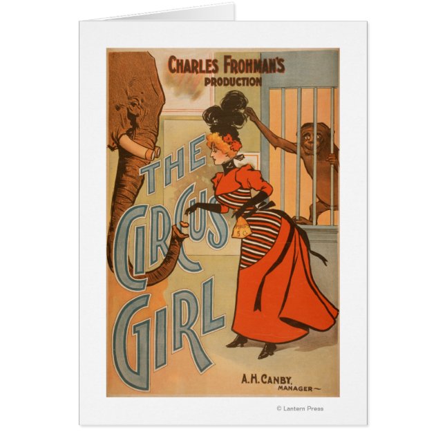 Circus Girl - Voeding Elephant and Monkey (Voorkant)