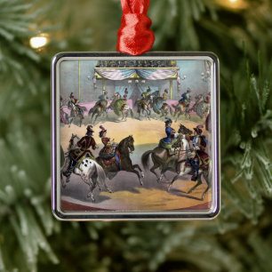 Circus Grand Finale, circa 1872. Metalen Ornament