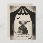  circus | Haunted Carnival Theme Halloween Briefkaart (Voorkant / Achterkant)