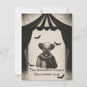 circus Haunted Carnival Theme Halloween Briefkaart