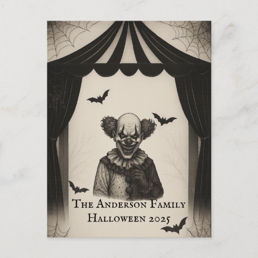  circus | Haunted Carnival Theme Halloween Briefkaart (Voorkant)