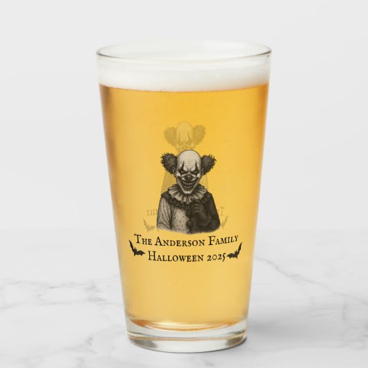  circus | Haunted Carnival Theme Halloween Glas (Achterkant gevuld)