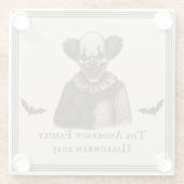  circus | Haunted Carnival Theme Halloween Glazen Onderzetter (Achterkant)
