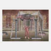 Circus Hippo Balancing Inpakpapier Vel (Voorkant 3)