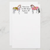  Circus Horses Stationery Briefpapier (Voorkant / Achterkant)