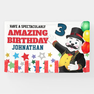 Circus Ijsbeer Directeur Verjaardagsbanner Spandoek