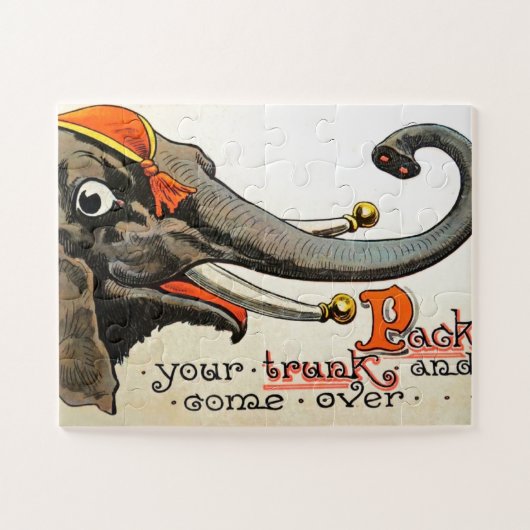  Circus Illustratie Kunst Oud Antiek Legpuzzel (Horizontaal)