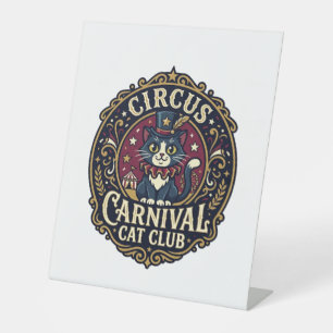Circus Kermis Kat Kat Vader Cadeau Idee - Circus A Reclamebord Met Voetstuk