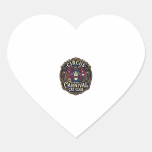 Circus Kermis Kat Kattenvader Cadeau Idee - Circus Hart Sticker