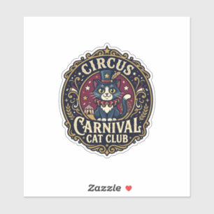 Circus Kermis Kat Kattenvader Cadeau Idee - Circus Sticker