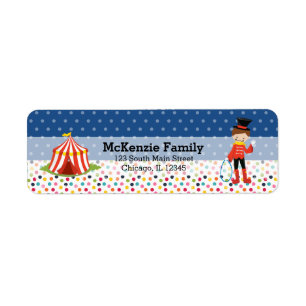 Circus * kies achtergrondkleur etiket
