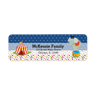 Circus * kies achtergrondkleur etiket